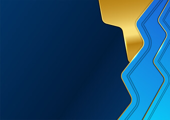 Modern dark blue and gold abstract background