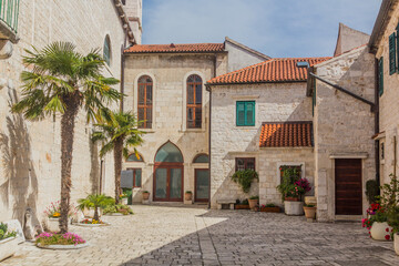 Fototapeta na wymiar View of ancient houses in Sibenik, Croatia