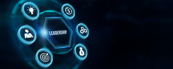 Internet, business, Technology and network concept. Leadership business management. 3d illustration.