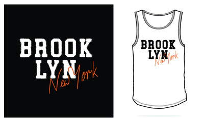 Spray Grunge Type Font BROOKLYN NEW YORK Print for Tee Tank top Sweatshirt