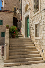 Fototapeta na wymiar Traditional stone buildings in Sibenik, Croatia