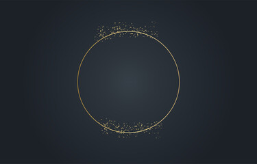 Premium elegant golden black wedding invitation design template