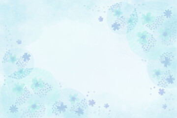 背景　水色和柄ぼかし　横長