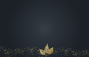 Modern elegant golden black wedding invitation design template