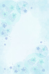 背景　水色和柄ぼかし　縦