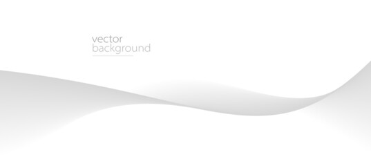 Flowing grey curve shape with soft gradient vector abstract background, relaxing and tranquil art, ease and tranquil image.