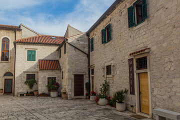 Fototapeta na wymiar Traditional stone houses in Sibenik, Croatia
