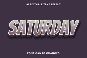 Saturday Text Effect