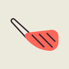 Single piece of chop lamb with bone vector icon