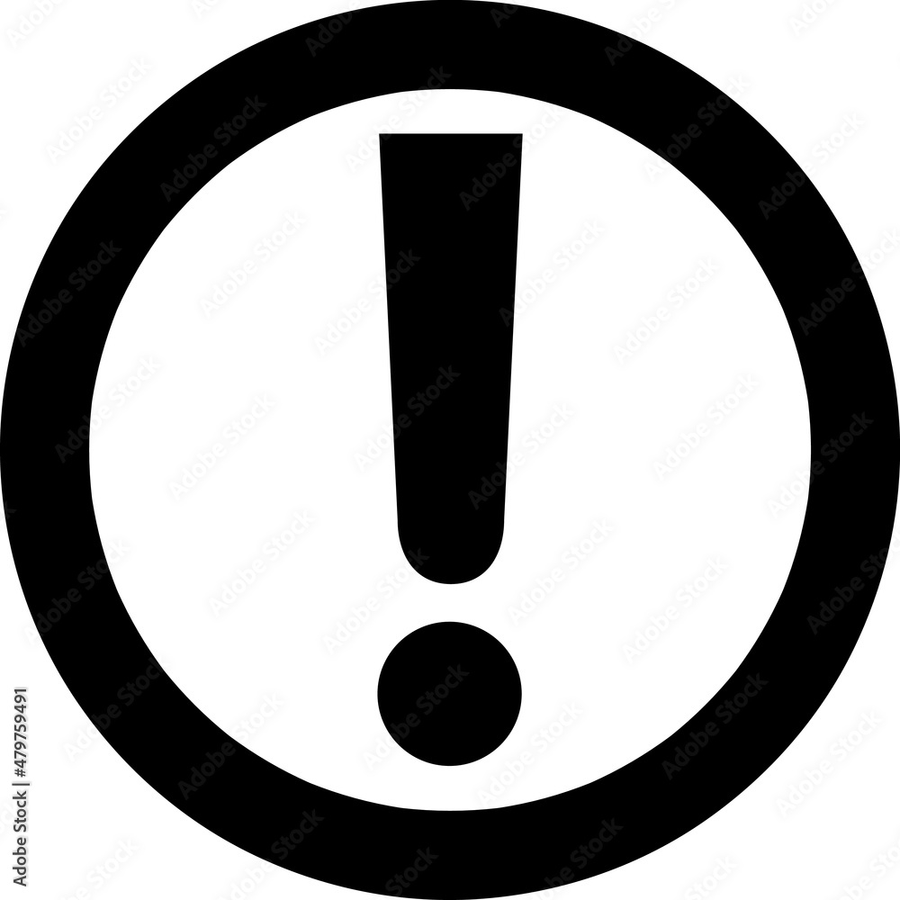 Poster exclamation icon vector. simple flat symbol..eps