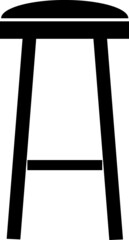 Bar Stool flat vector icon. Glyph style sign..eps