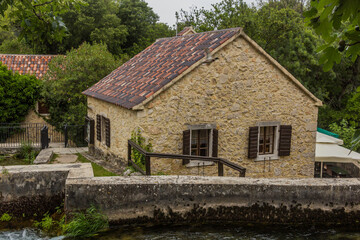 Fototapeta na wymiar Water mill in Krka national park, Croatia
