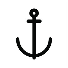 anchor vector icon, on white background, eps 10.