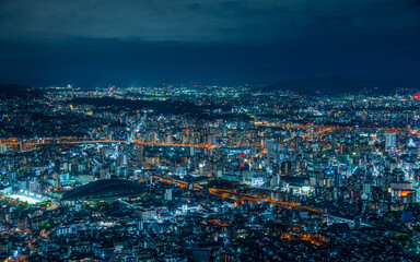 Fototapeta na wymiar 北九州小文字山からの夜景