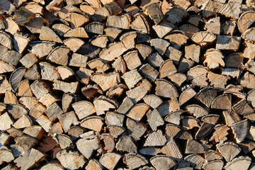 Sfondo di legno accatastato