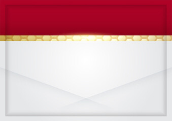 Abstract red white and gold presentation background
