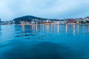 Evening view of Split, Croatia