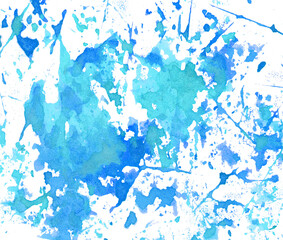 Delicate blue background with watercolor stains.