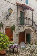 Fototapeta na wymiar Stone houses in the old town of Trogir, Croatia