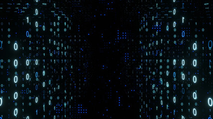 Abstract Binary Technology Tunnel Background