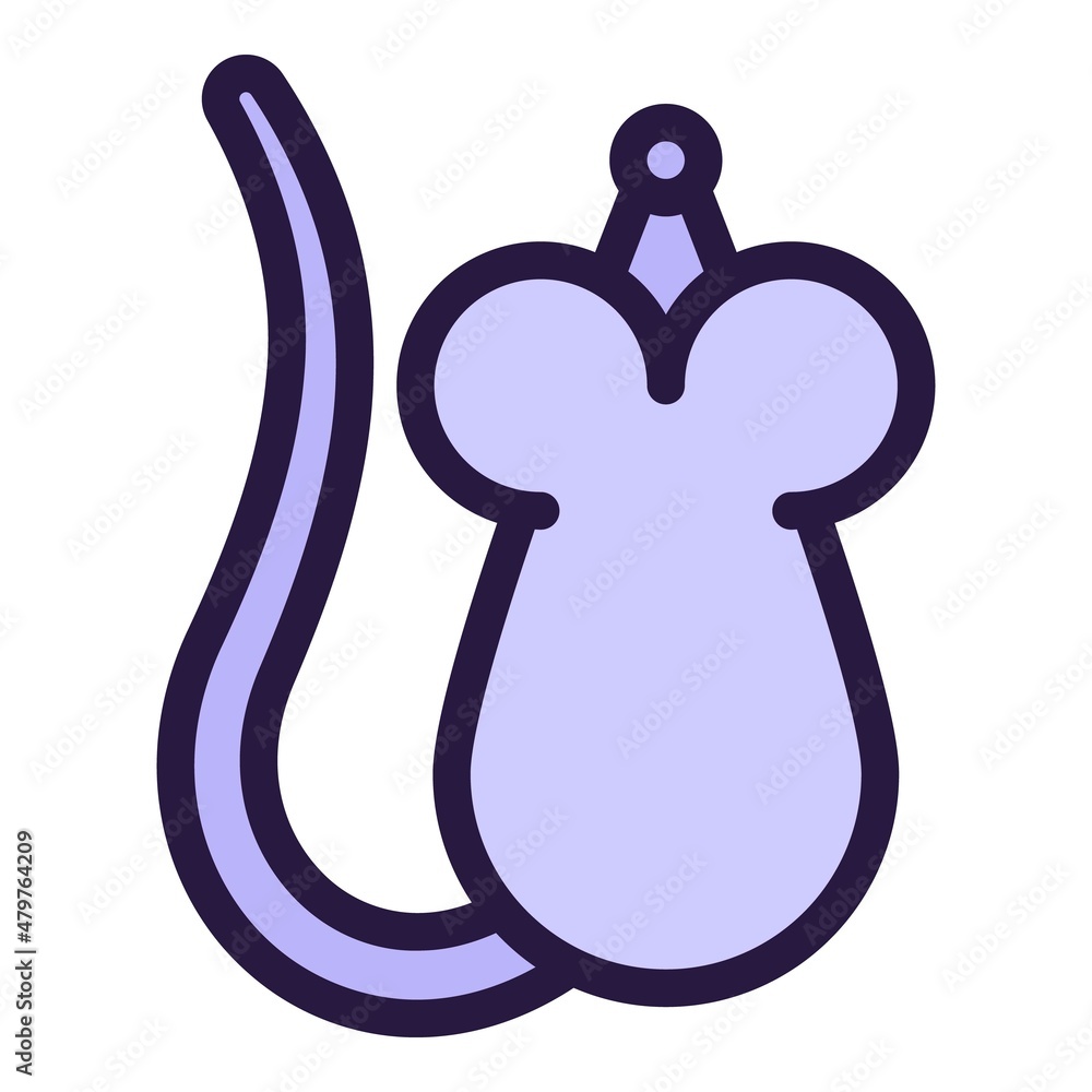 Poster lab mouse icon outline vector. genetic dna. experiment lab