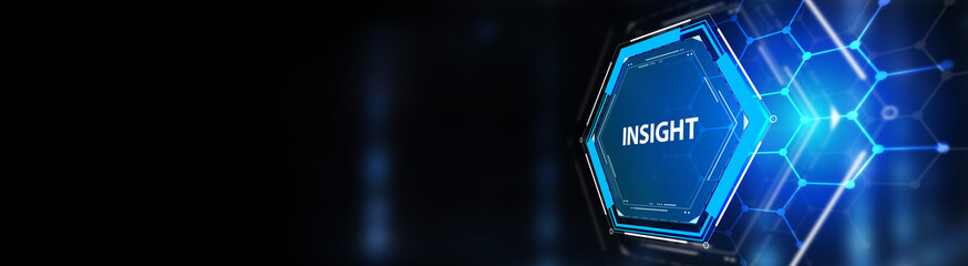 INSIGHT inscription, successful business concept. Business, Technology, Internet and network concept. 3d illustration
