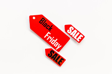 Black friday sale price label. Discount and shopping concept