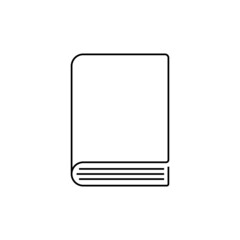 Close book icon. Vector sign isolated