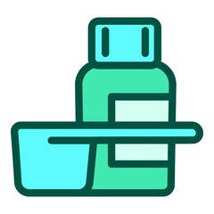 Antibiotic syrup icon outline vector. Medicine pharma. Pill drug