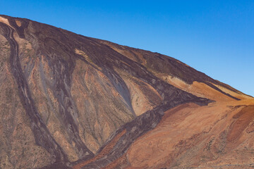 solidified lava flow of pico del Teide mountain on Tenerife