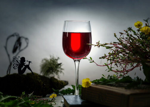 Image with red wine.