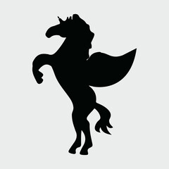 Unicorn Silhouette Vector Illustration