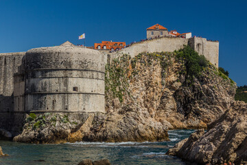 Fortification walls and Bokar fortress in Dubrovnik, Croatia © Matyas Rehak