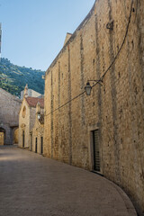 Fototapeta na wymiar Alley in the old town of Dubrovnik, Croatia