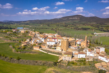 Fototapeta na wymiar Aerial view of Typical spanish village