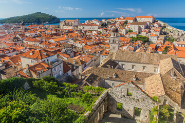 Fototapeta premium Aerial view of the old town of Dubrovnik, Croatia
