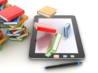 e-book..3d Render Illustration