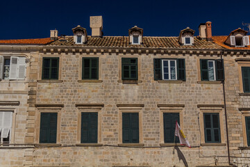 Fototapeta na wymiar Stone house in the old town of Dubrovnik, Croatia