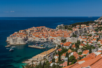 Fototapeta na wymiar Aerial view of the old town of Dubrovnik, Croatia