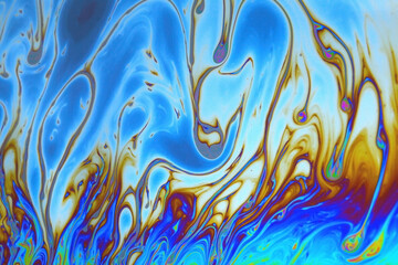 abstract background. macro photograph of the surface of a soap bubble