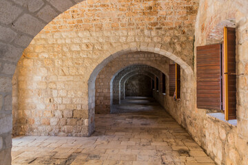 Fototapeta na wymiar DUBROVNIK, CROATIA - MAY 31, 2019: Lovrijenac fortress in Dubrovnik, Croatia