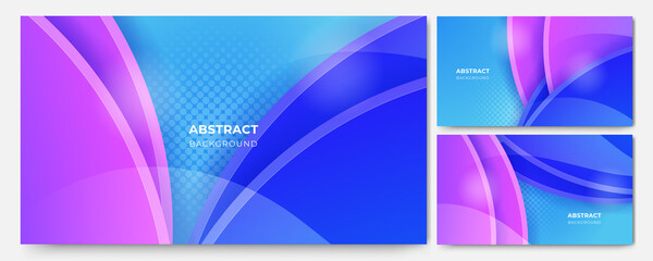 gradient blue purple memphis geometric Abstract Design Background