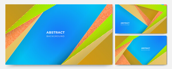 Fototapeta premium gradient blue memphis colorful geometric Abstract Design Background