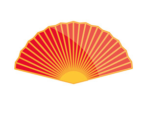 red chinese fan