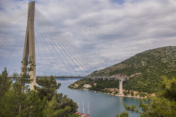 Franjo Tudman Bridge near Dubrovnik, Croatia
