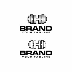 letter H barbell logo