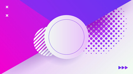 Obraz premium gradient purple memphis geometric Abstract Design Background