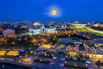 Cityscape of Kazan Aerial top beauty view Tatarstan travel Russia