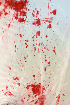 blood splatter on foil 