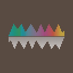 Fototapeta premium Sound waves vector illustration design